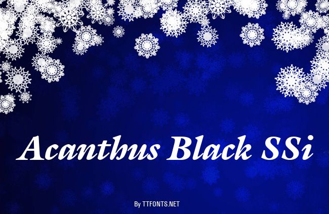 Acanthus Black SSi example